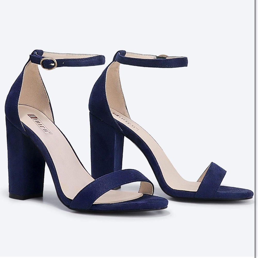 Women’s Navy Ankle Strap Heels